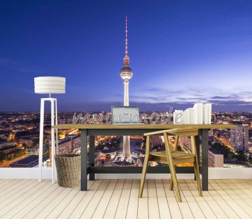Vlies fotobehang Berlijn Skyline