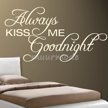 Tekststicker Kiss me goodnight