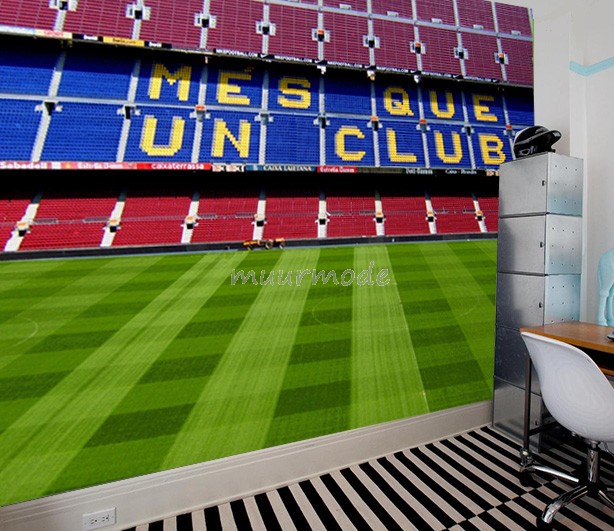 Staan voor van Afkorten Vlies fotobehang Camp Nou Barcelona | Muurmode.nl