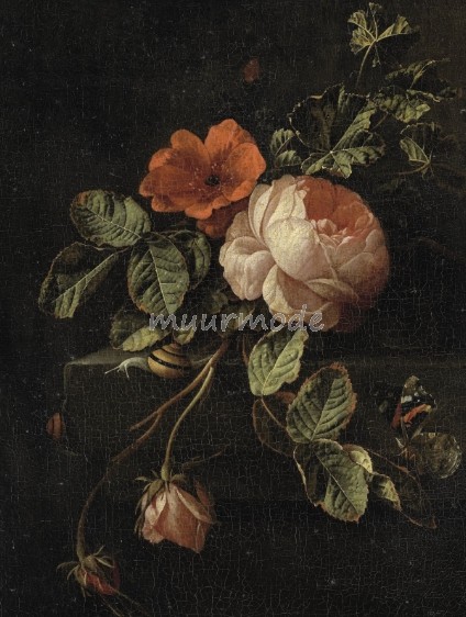 Neerwaarts Wat leuk Nauwgezet Canvas schilderij Stilleven met rozen | Muurmode.nl
