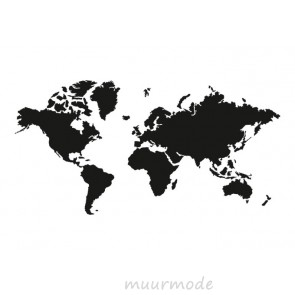 Wereldkaart muursticker