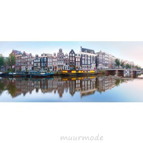Vlies fotobehang Panorama van Amsterdam