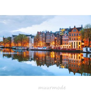 Vlies fotobehang Uitzicht op Amsterdam