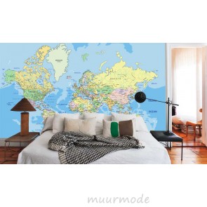 Ruimteschip vertegenwoordiger Alsjeblieft kijk Geef je kamer een nieuwe look met een wereldkaart behang!