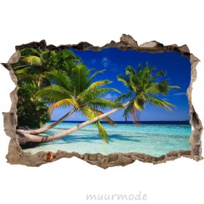 3D Muursticker Tropisch paradijs