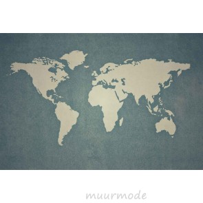 Vlies fotobehang Kaart van de wereld