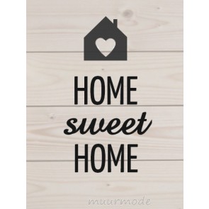 Tekst Home sweet home op hout