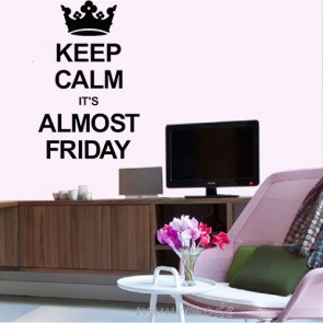 Tekststicker keep calm it´s almost friday