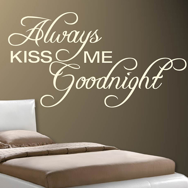 Tekststicker Kiss me goodnight
